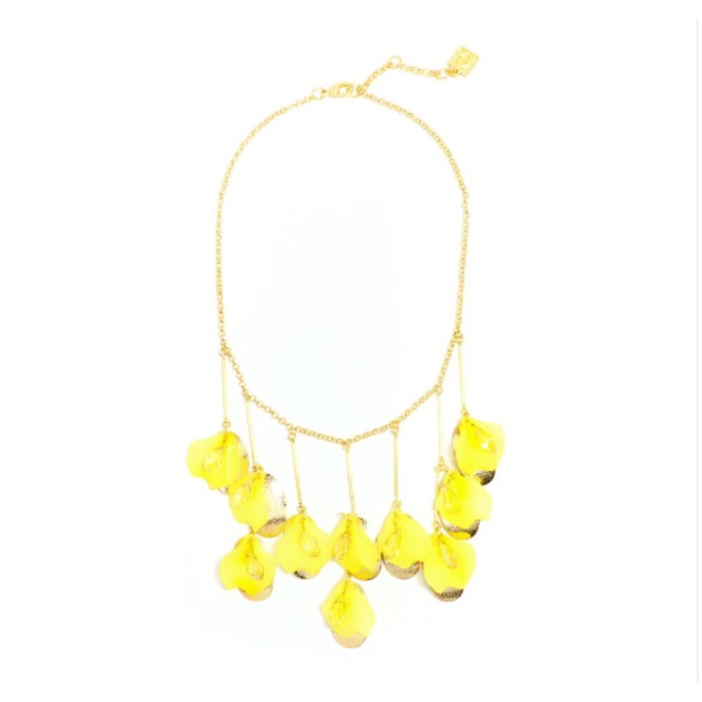 Zenzii Yellow Petal to the Metal Necklace